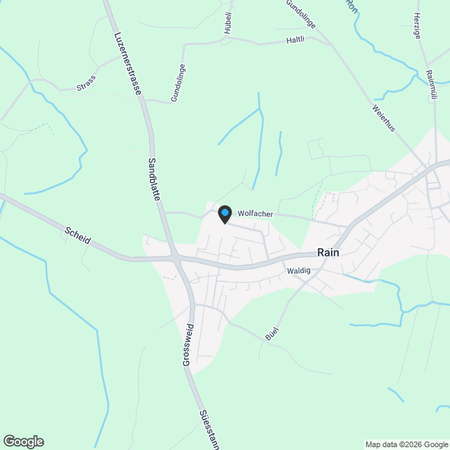 Rain 3½-ZW, A1 Attika West - Karte