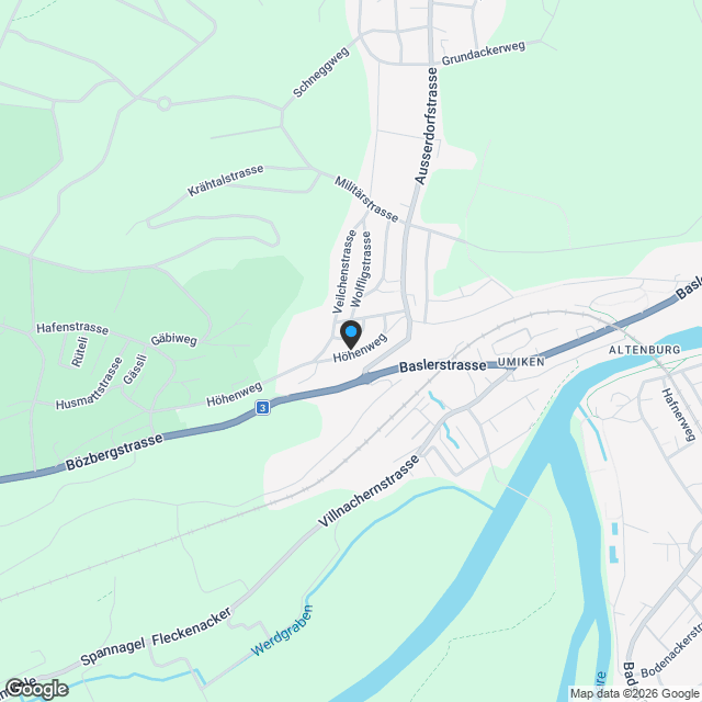 Modernes EFH im Grünen nahe Brugg - Karte
