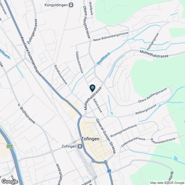 Zentralgelegene Wohnungen in Zofingen - Karte