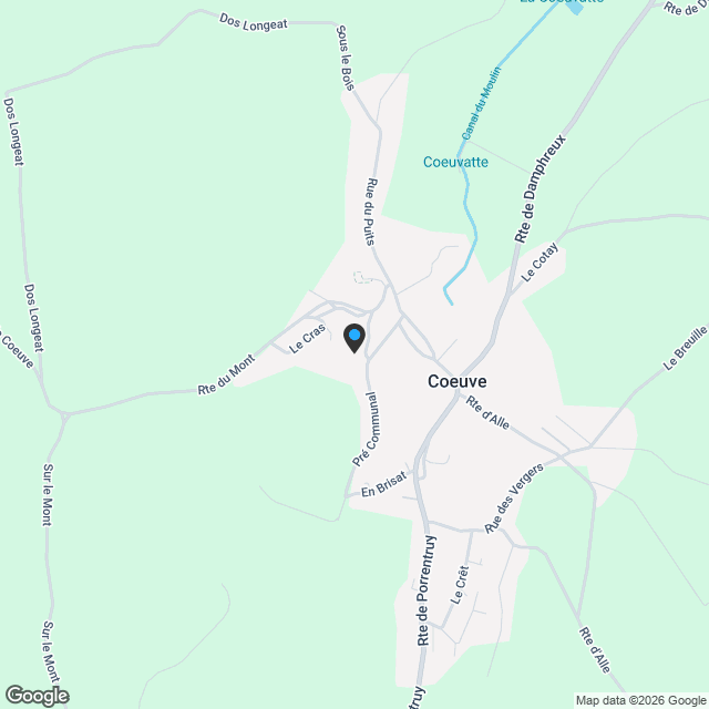 Villa familiale de 5.5 pièces dans le village de Coeuve - Karte