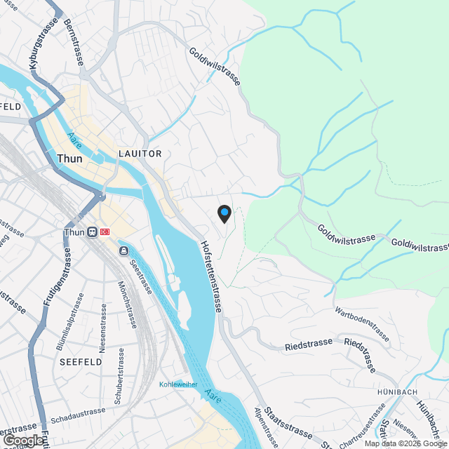 Neue 2 Zi.-Seniorenwohnung in Thun zu verkaufen, Nr.22 im Gartengeschoss - Karte