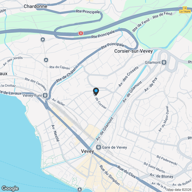 « Gärten in der Stadt » | Neue Wohnungen von der Studio- bis zur 5-Zimmer-Wohnung in Vevey - Karte