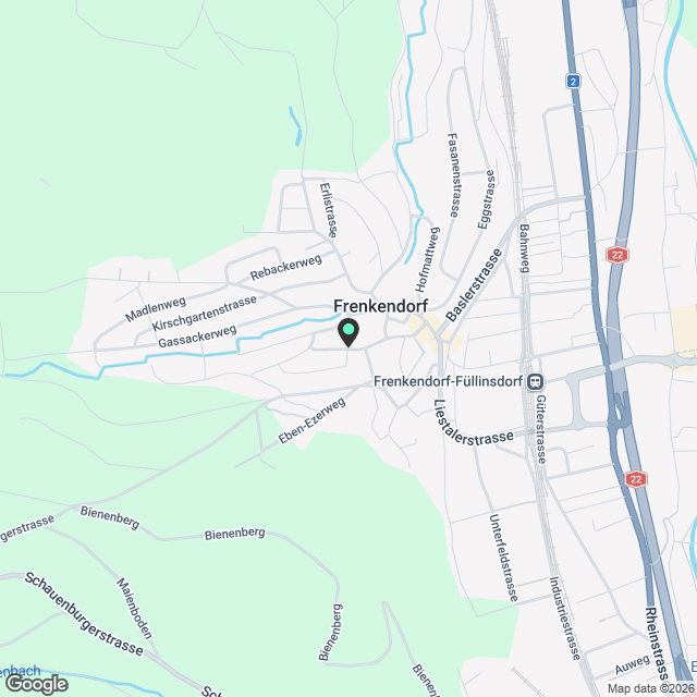 4.5-Zimmer-Hobbyraum-Wohnung an ruhiger Lage in Frenkendorf - Karte