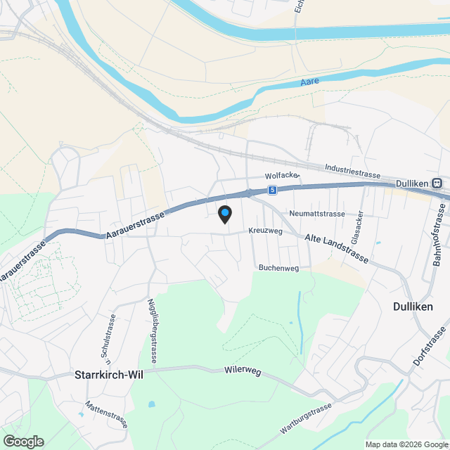 Dulliken Dullirain - letzte 3.5 Zimmerwohnung - Karte
