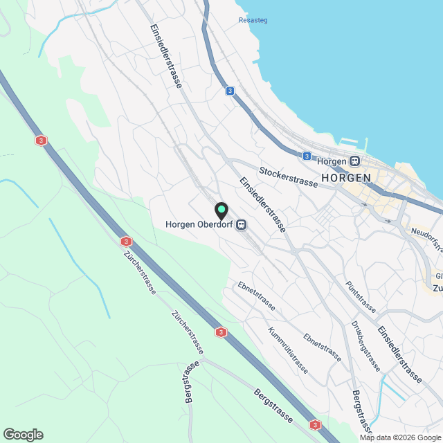 Atemberaubende Attikawohnung direkt am Bahnhof Horgen Oberdorf - Karte