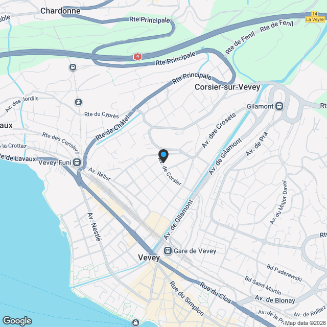 « Jardins en Ville » | Logements neufs du studio au 5 pièces à Vevey - Karte