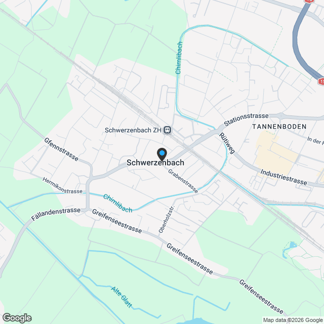 Neubauprojekt SERRA Schwerzenbach - modernes Wohnen an zentraler Lage! - Karte