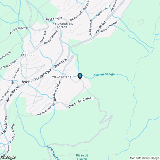 Attique neuf de 85 m2 à Ayent - Karte