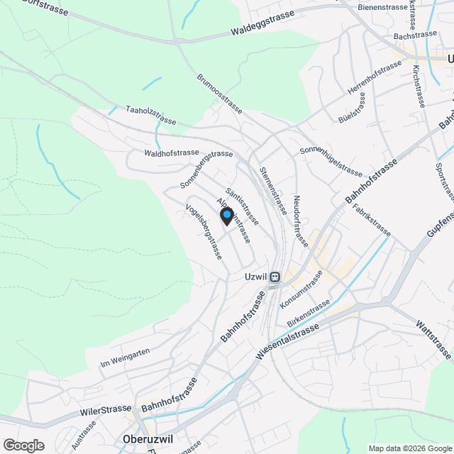 Rohbaubesichtigung Neubau DEFH Haldenweg 6b in Uzwil - Karte