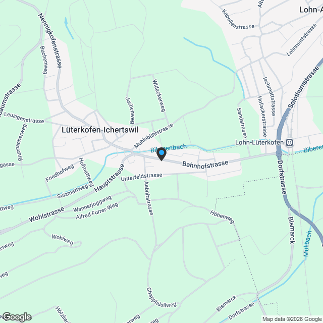 Moderne Eigentumswohnung in Lüterkofen (SO), nahe Bern und Solothurn - Karte