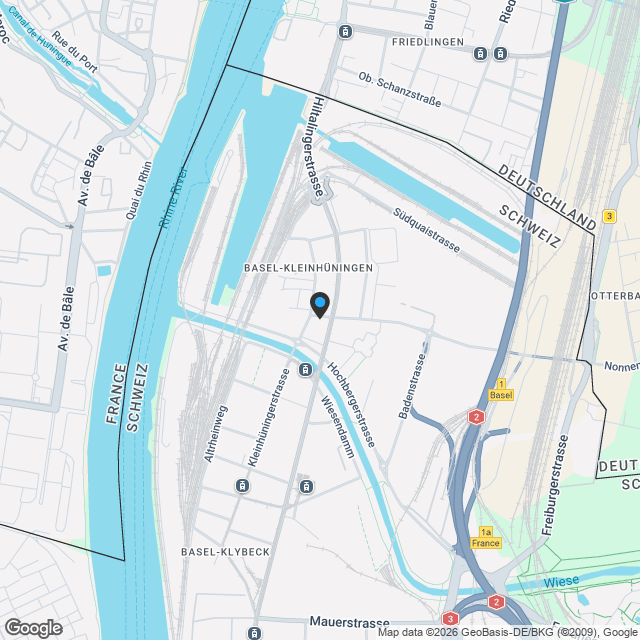 Endlich zuhause, direkt am Rhein - Karte