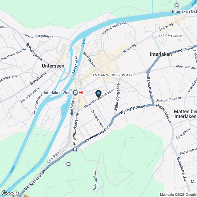 Exklusive 3-Zimmer-Wohnung im Zentrum von Interlaken, Neubau Guisan Park - Karte