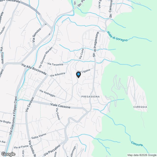 PREGASSONA · LETZTE 2½ LOCALE MIT GARTEN · RENT TO BUY MOGLICH - Karte