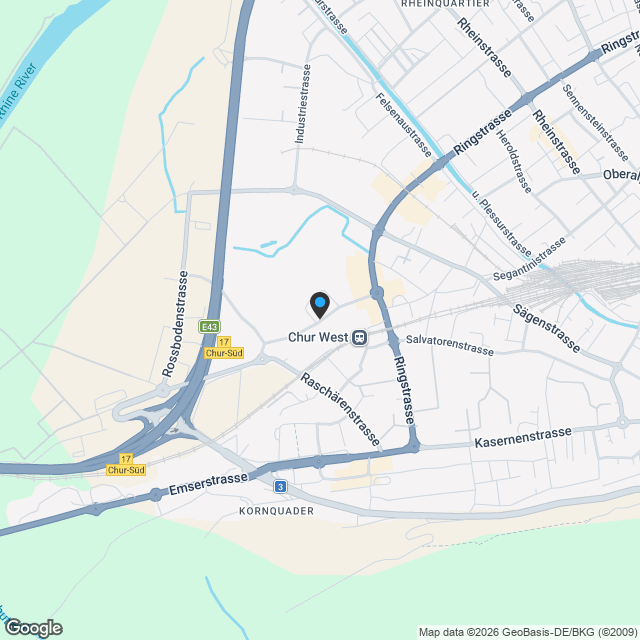 Projektankündigung: Urban² - Kleinbruggen Chur - Karte