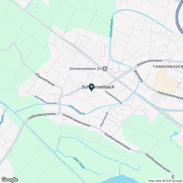 Projektankündigung: Neubauprojekt Greifenseestrasse, Schwerzenbach - Karte