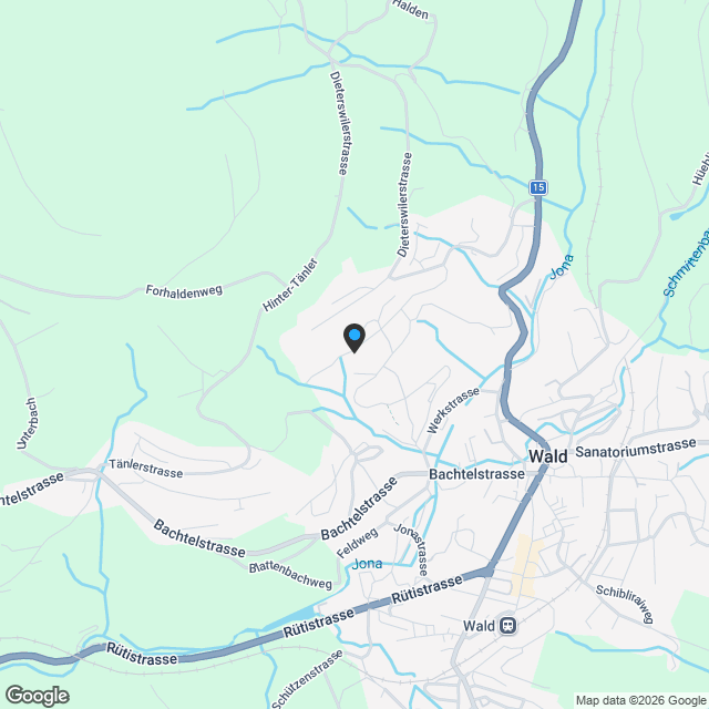 2.5-Zi.-Gartenwohnung (F1), Neubau mit Sitzplatz in Wald ZH - Karte