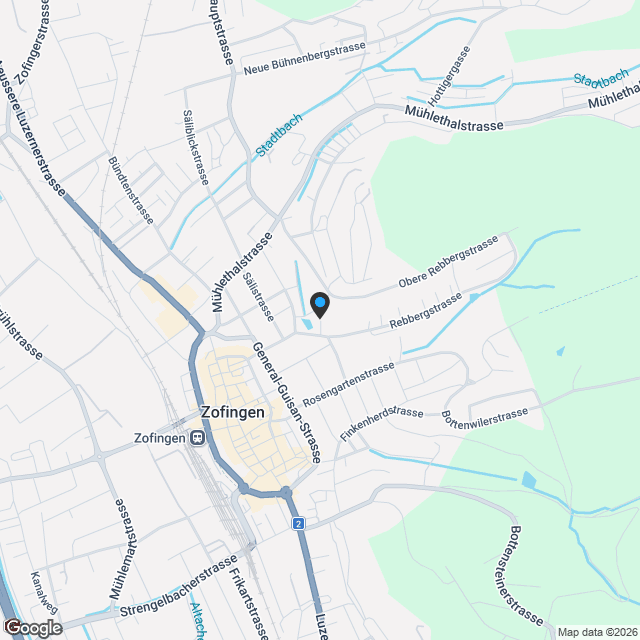 Wohnen am Trottenweiher in Zofingen - Karte