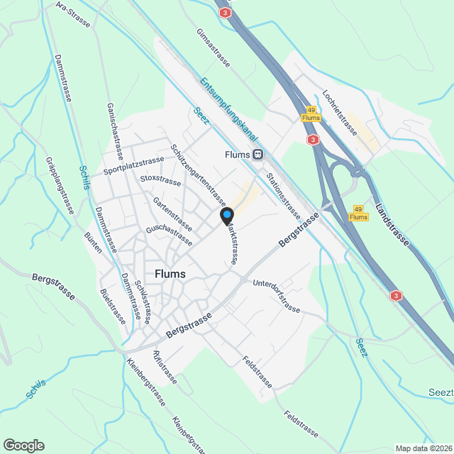 Exklusive Attikawohnung mit riesiger Terrasse in Flums SG - Karte