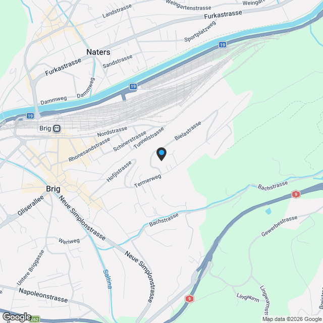 Einzigartige Wohnung mit alpinen Weitblick in Brig und grosser Sonnenterasse - Karte