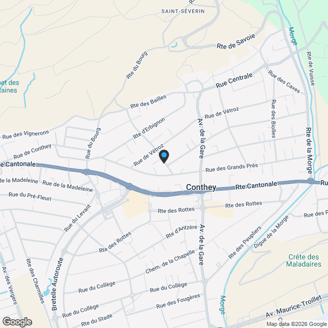 4.5-Zimmerwohnung – Los A1 – Les jardins de Plan-Conthey - Karte