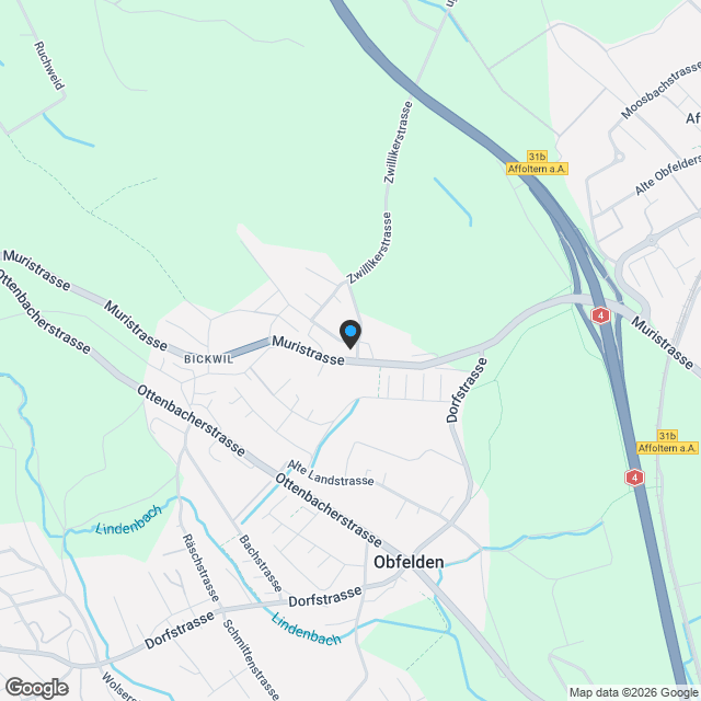 Exklusive Gartenwohnung in Obfelden ZH - Karte