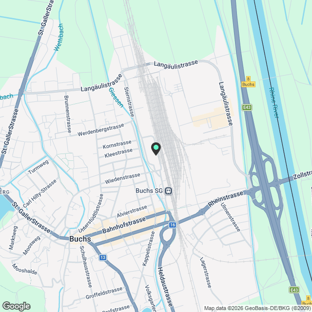 Rheincity Buchs / helle 4.5 EG Zimmerwohnungen an optimaler Lage - Karte