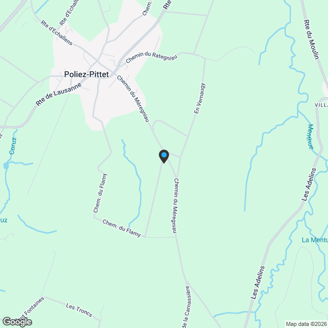 Appartement en attique à Poliez-Pittet - Karte