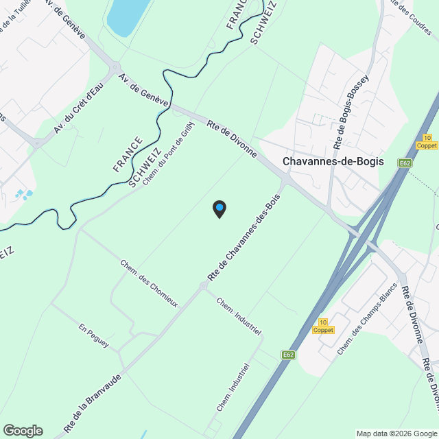 Promotion de cinq villas individuelles à Chavannes-de-Bogis - Karte