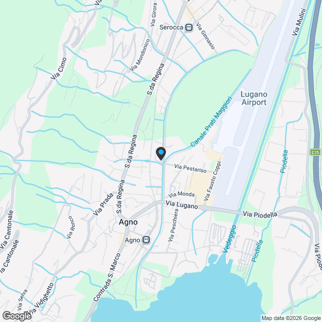 Moderno appartamento di 2.5 locali ad Agno-Moderne 2.5-Zimmer-Wohnung in Agno - Karte