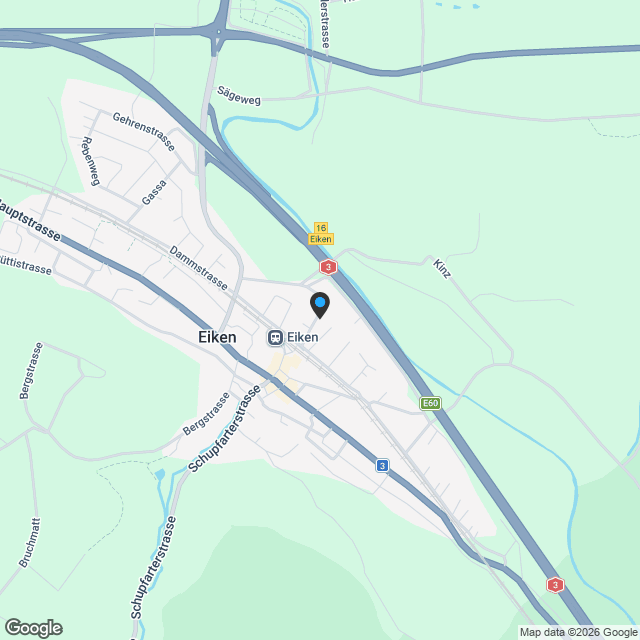 Neubau in Eiken - wunderschöne helle Wohnung inkl. Garage und Parkplatz - Karte