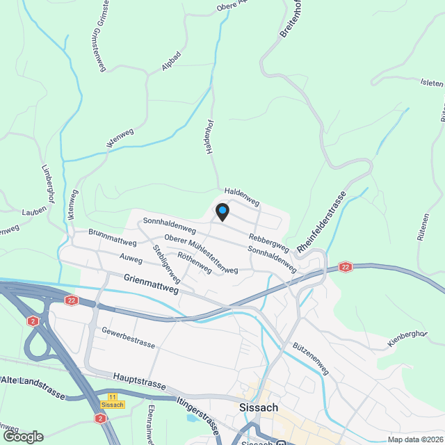 Exklusive 6.5-Zimmer-Villa am Südhang von Sissach - Karte
