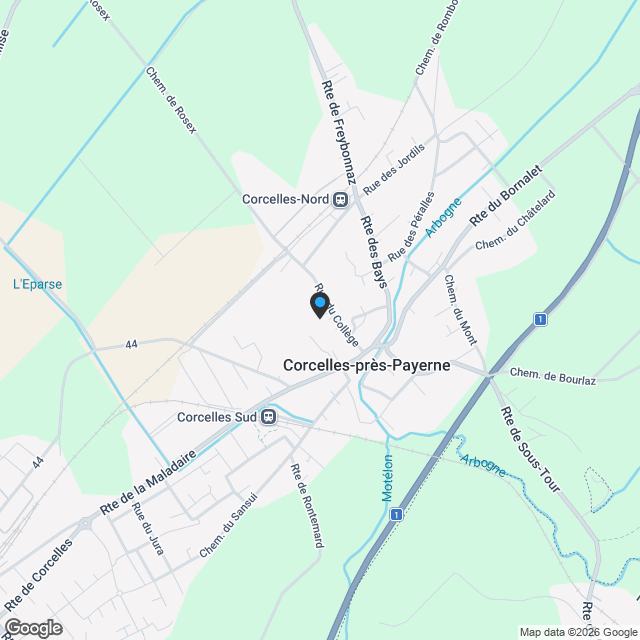Promotion de 6 villas jumelées de 4.5 et 5.5 pièces à vendre à Corcelles-près-Payerne - Karte