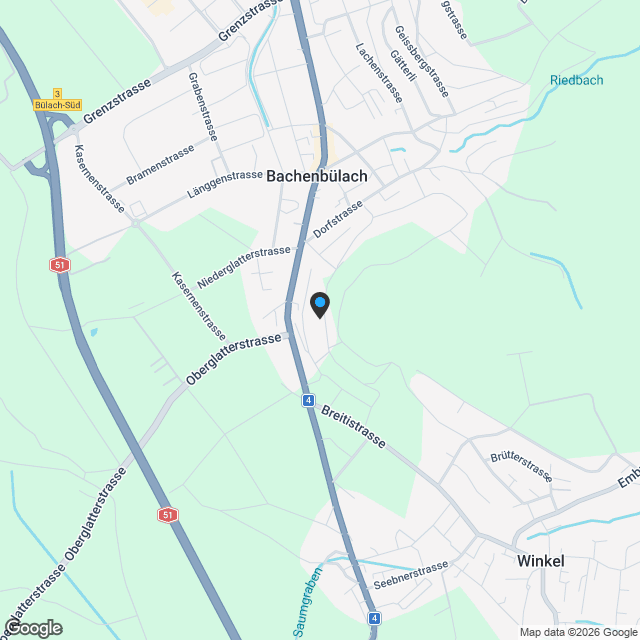 EXKLUSIVE EIGENTUMSWOHNUNGEN IN BACHENBÜLACH (B 101 OG, 5½) - Karte
