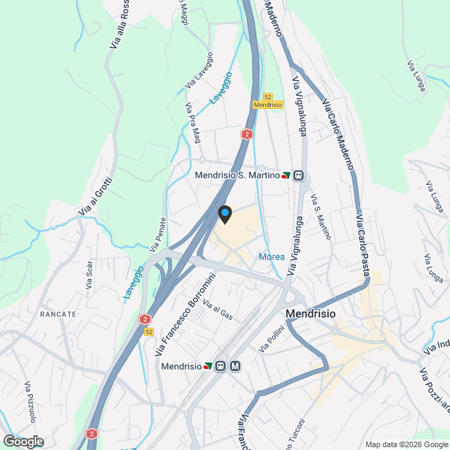 MENDRISIO | 2,5 LOCALI CON VERANDA E GIARDINO PRIVATO OLTRE POSTO AUTO IN AUTORIMESSA - Karte