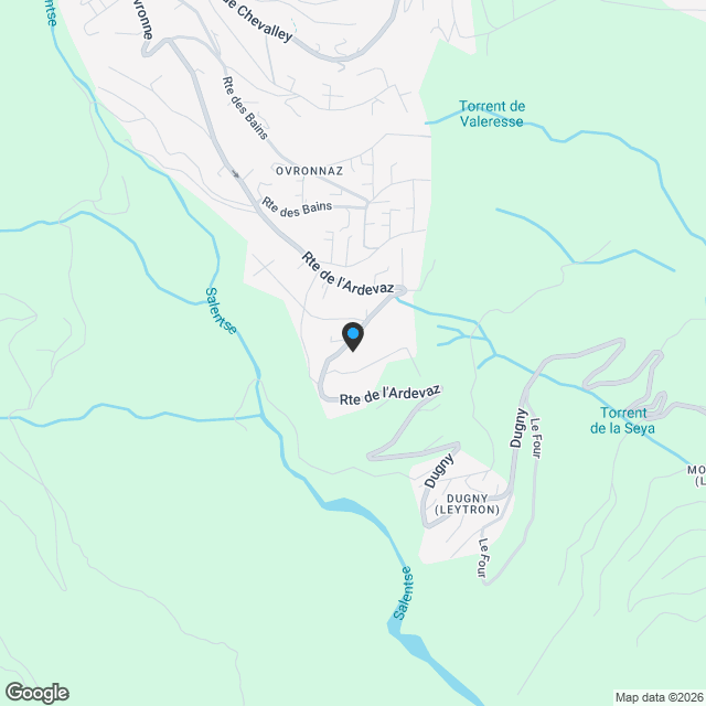 Chalet mit 5.5 Zimmern auf dem Plan, ruhig, sonnig, schöne Aussicht - Karte