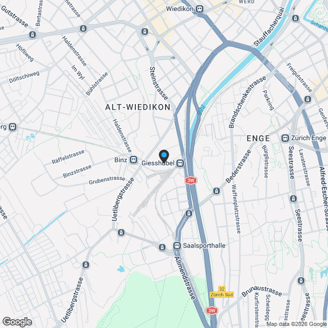 Neubauprojekt Eichstrasse Zürich Wohnen mit privatem Gartenparadies - Karte
