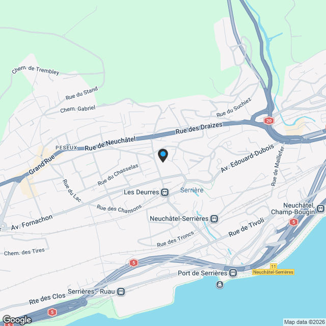 Magnifiques appartements de 4.5 pièces avec dégagement à Neuchâtel - Karte