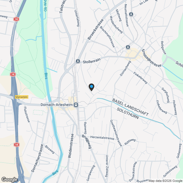 Grosszügige 4.5-Zimmer-Eigentumswohnung - Bruggweg, Arlesheim - Karte