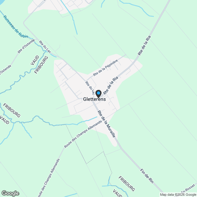 Gletterens, à vendre, appartement de 3.5 pièces, avec jardin privatif - Karte