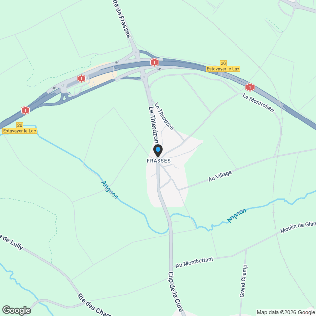 Estavayer / Frasses Lot 4 de 3,5 pces Rez - jardin privatif de 178 m2 - Karte