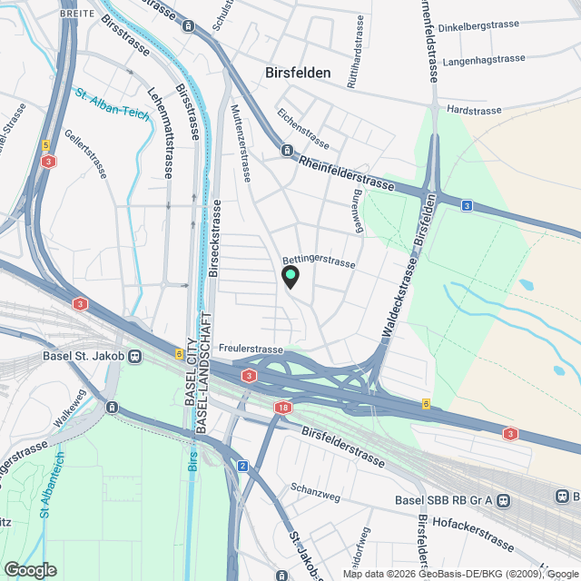 Gartenwohnung in Birsfelden - modern - neuwertig - Karte