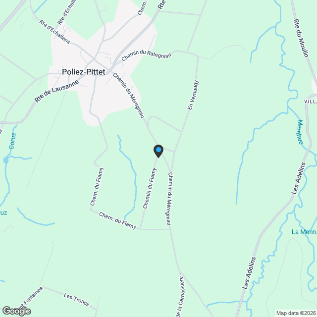 Appartement en attique à Poliez-Pittet - Karte