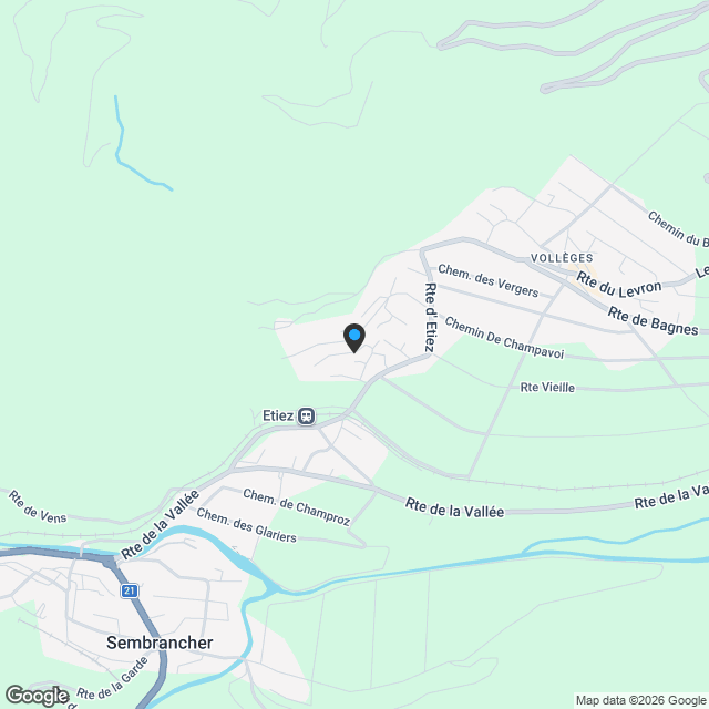 Villa mitoyenne de 4.5 pièces sur la Commune du Val de Bagnes - Karte