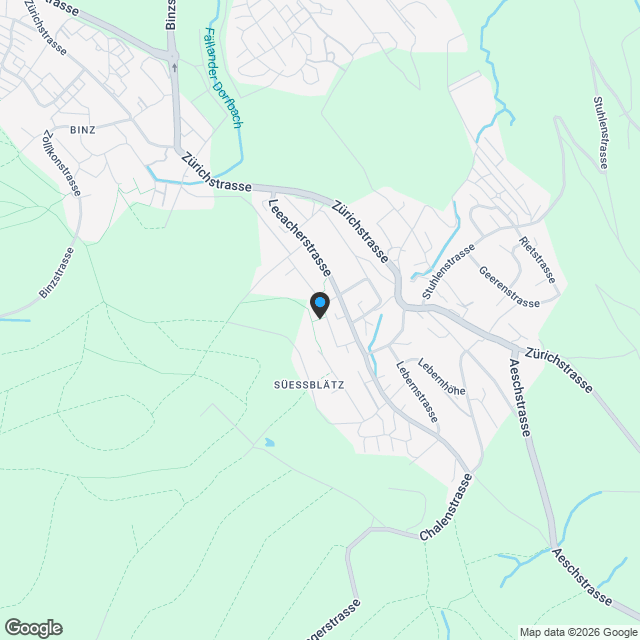 Grundstück mit 1'442m2 mit bestehendem EFH aus dem Jahr 1980 - Karte