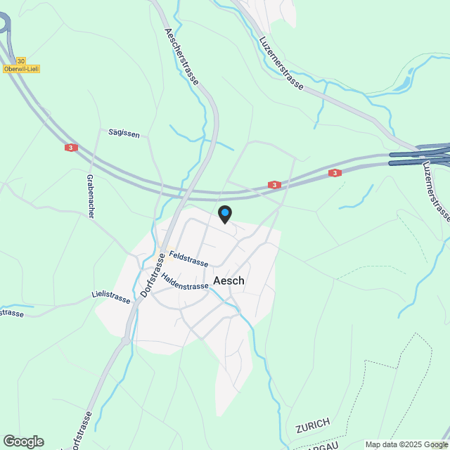 Wohnen mit Uetliberg-Blick in Aesch ZH - Karte