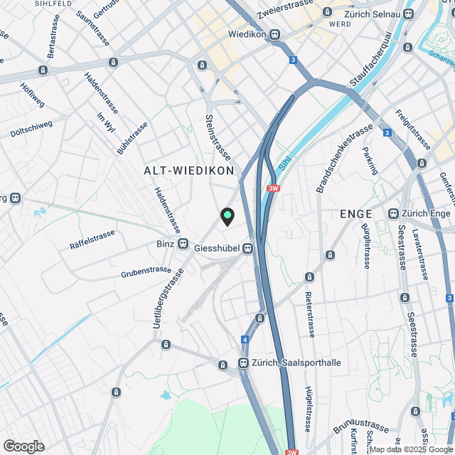 2.5-Zimmerwohnung in Alt-Wiedikon - Karte