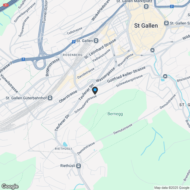 Exklusives Wohnen an der Schneebergstrasse in St. Gallen - Karte