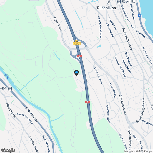 Luxuriöse 4.5-Zimmer-Wohnung mit Garten in Rüschlikon - Karte