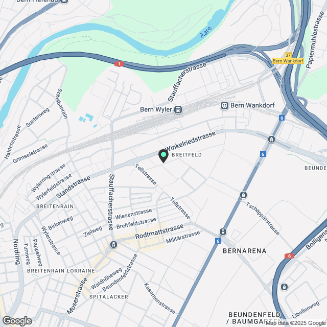 2 ZI-WOHNUNG IN BERN - BREITENRAIN, MÖBLIERT, TEMPORÄR - Karte