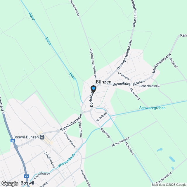Eigentumswohnung in Bünzen - Karte